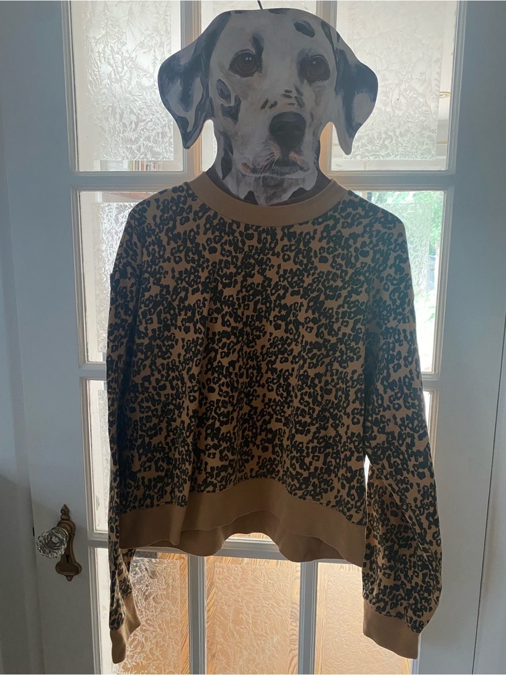 Vans Leopard Print Crewneck Sweater - Tan & Black
